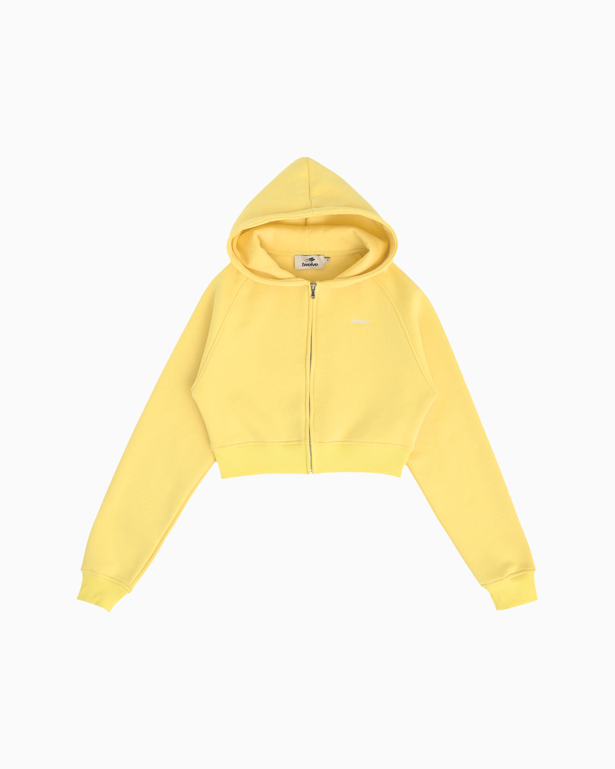 Cropped Zip Hoodie Buttercream