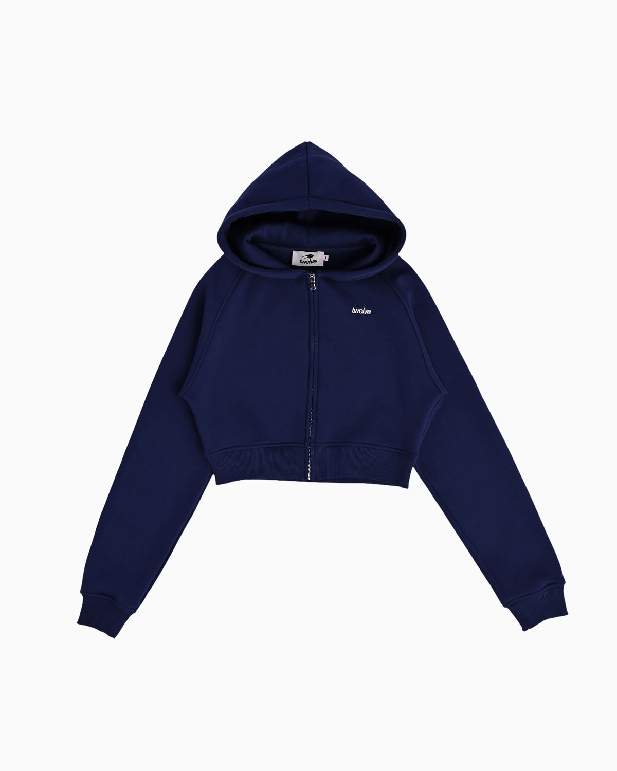 Cropped Zip Hoodie Orbit Blue