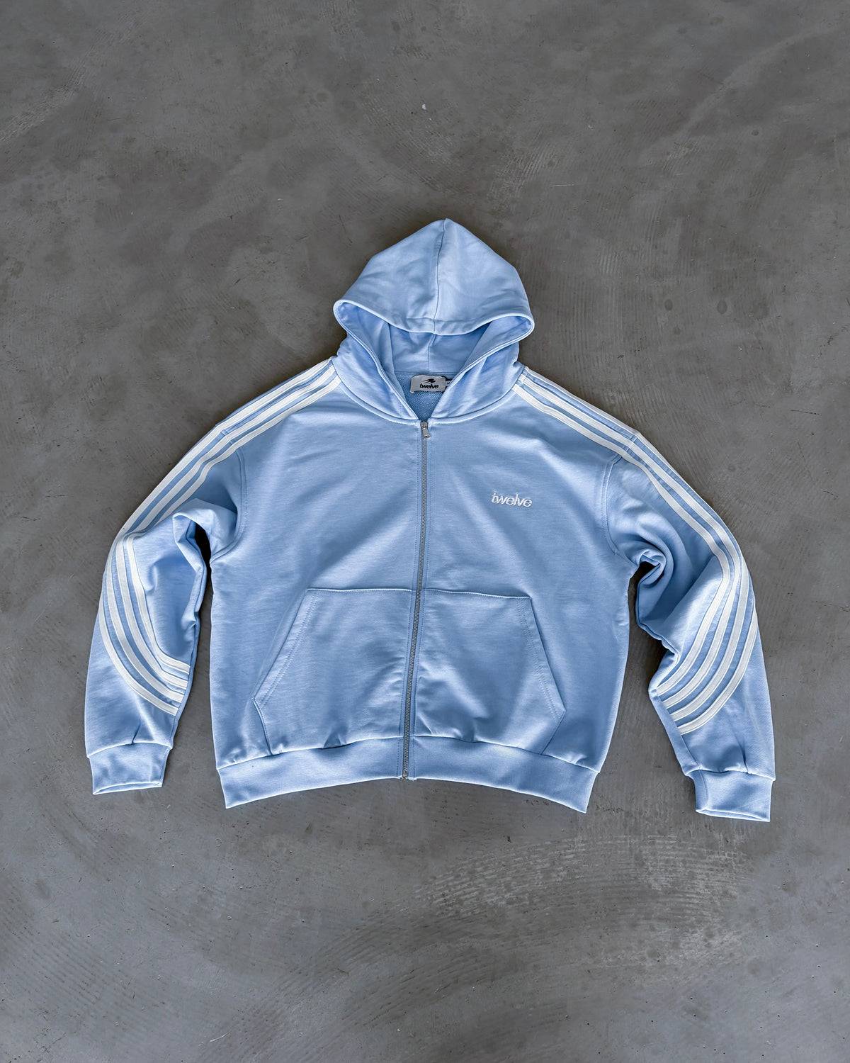 Twelve Stris Zip Up – Baby Blue – ürün görseli