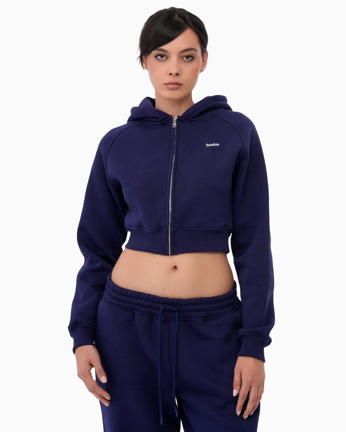 Cropped Zip Hoodie
