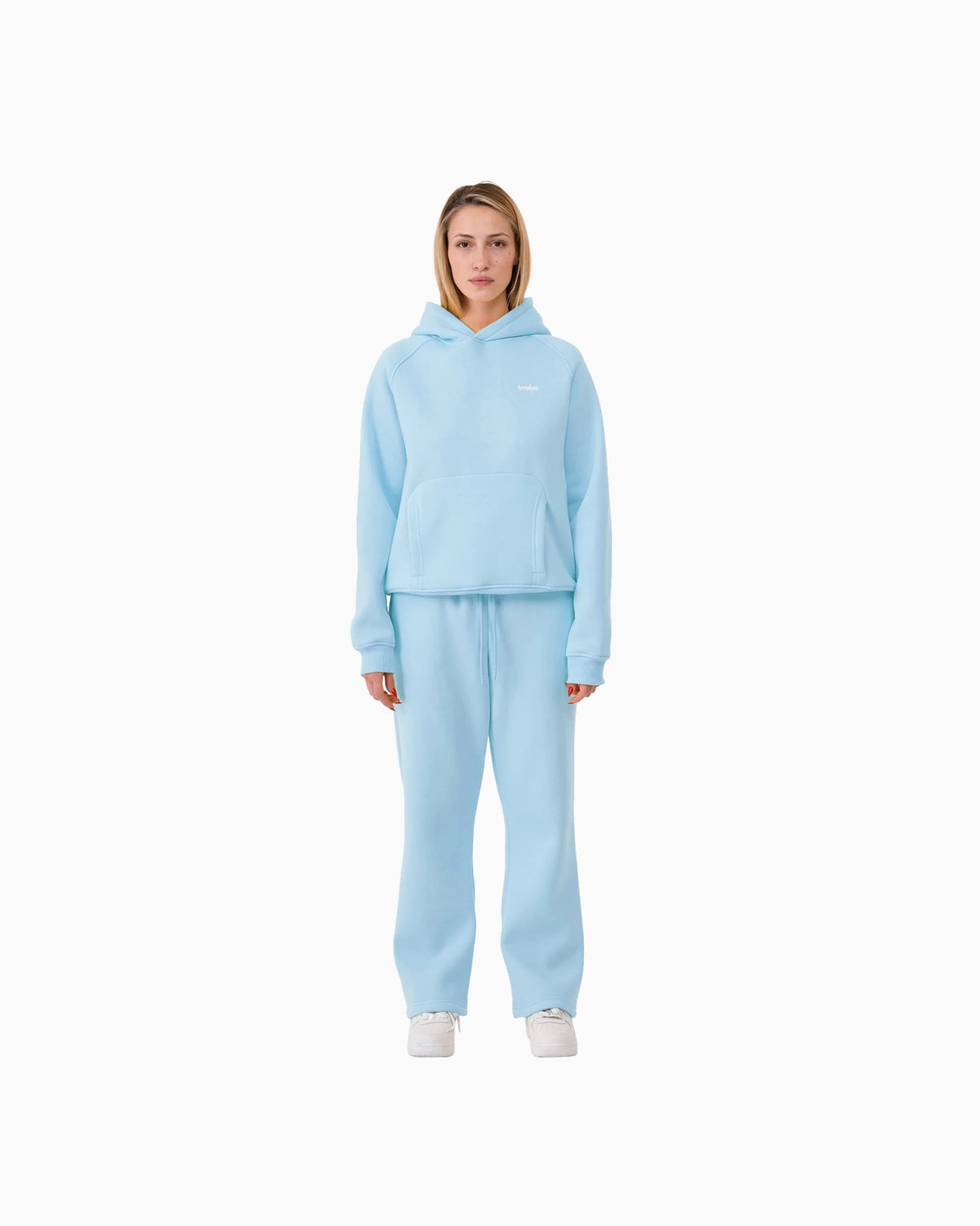 Twelve Hoodie – Baby Blue – on model