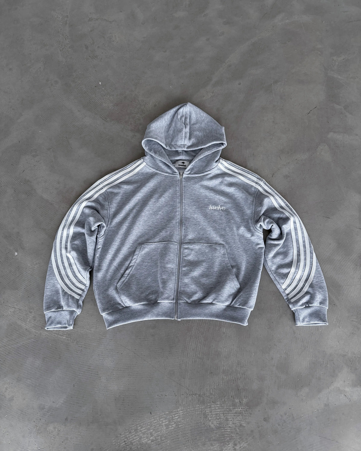 Twelve Stris Zip Up – Grey – ürün görseli