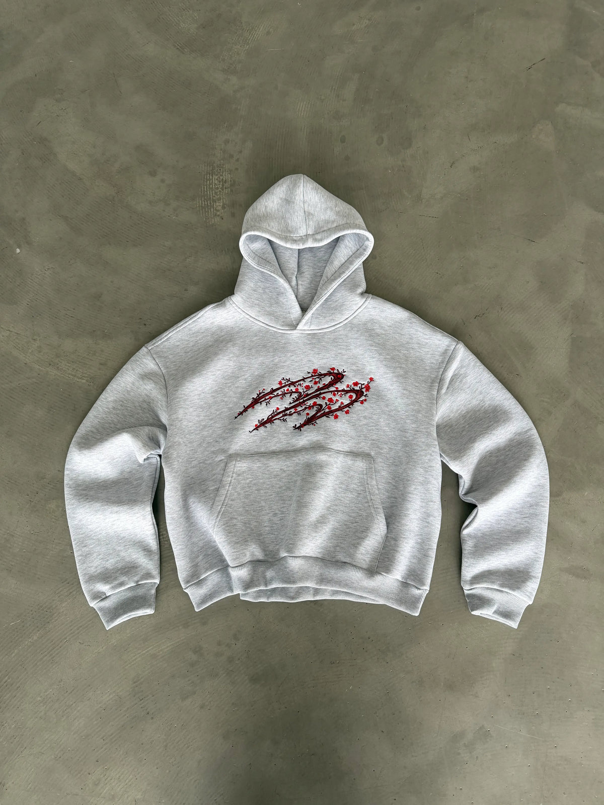 Twelve Rose Hoodie Grey – ürün görseli