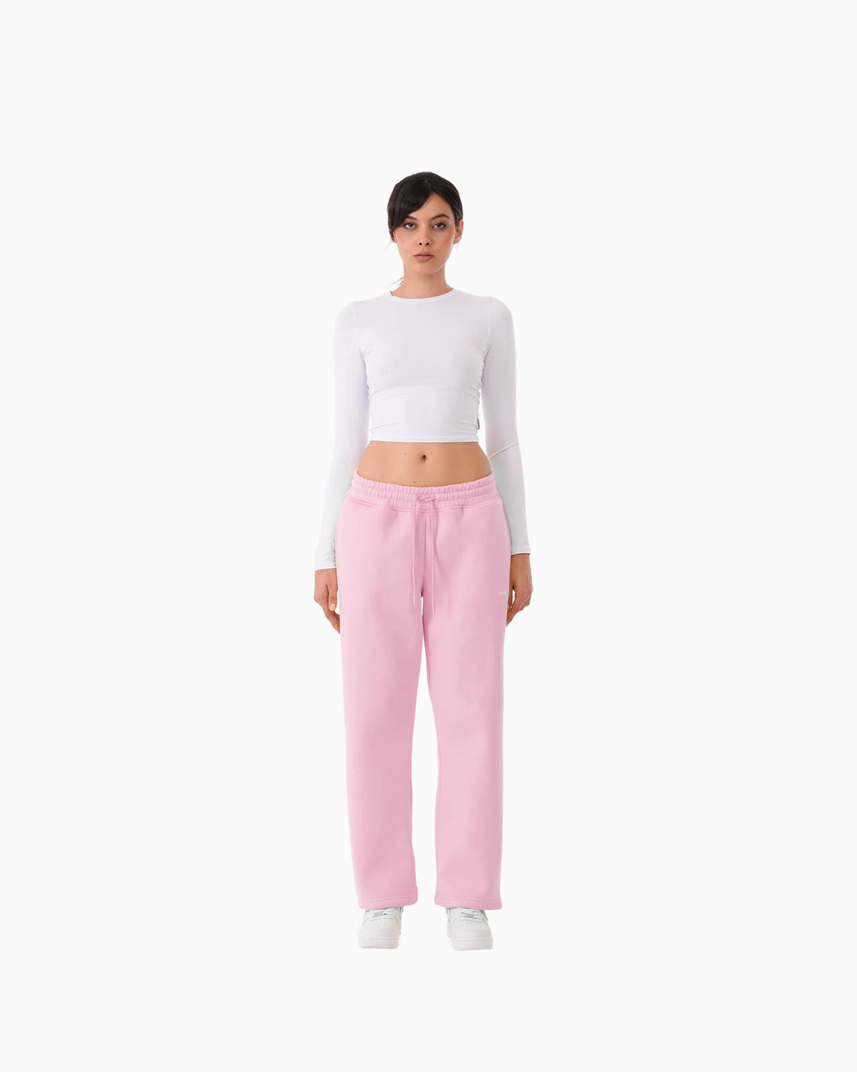 Twelve Sweatpant – Baby Pink – on model