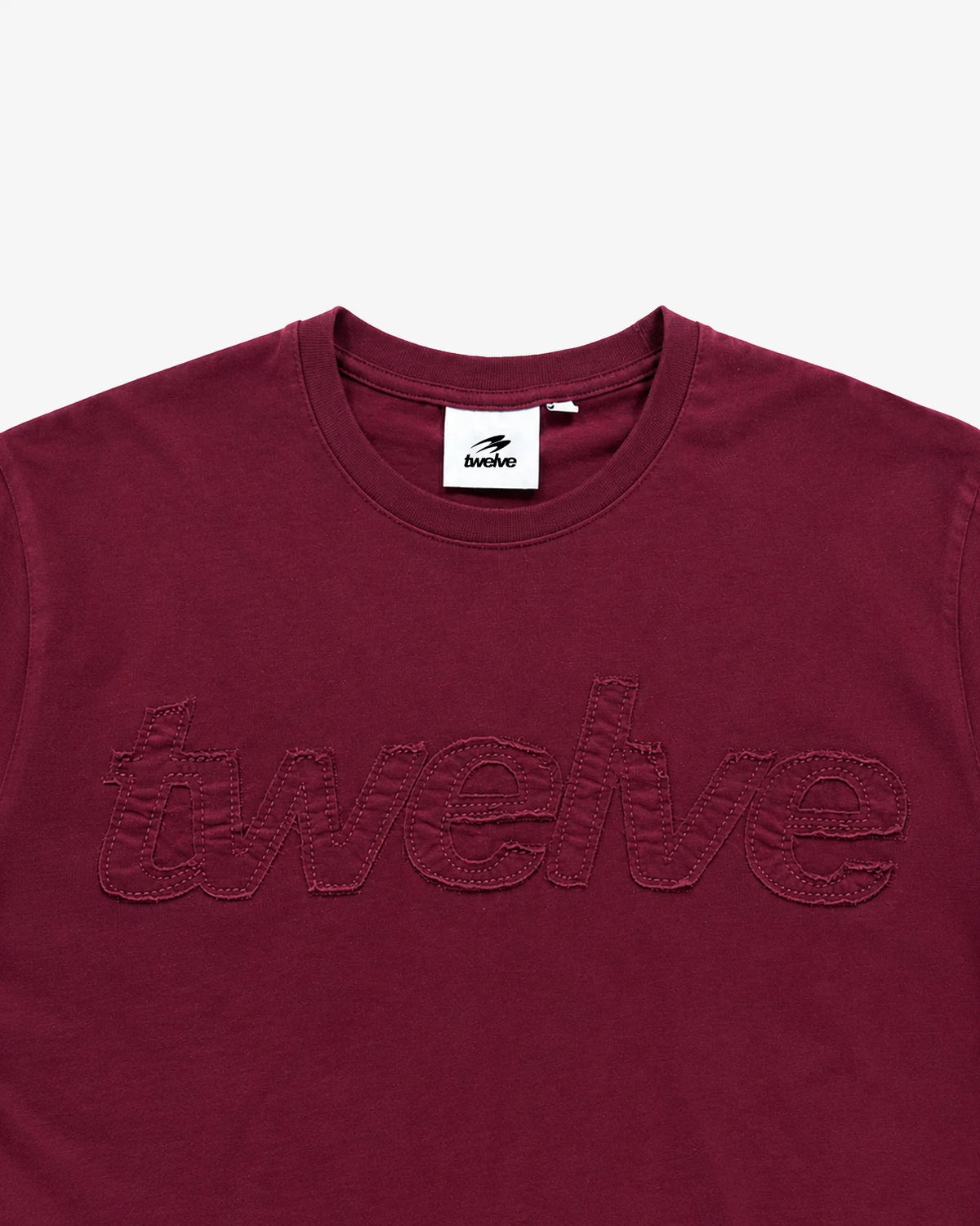 Twelve Distress Tee – Wine Red – ürün görseli