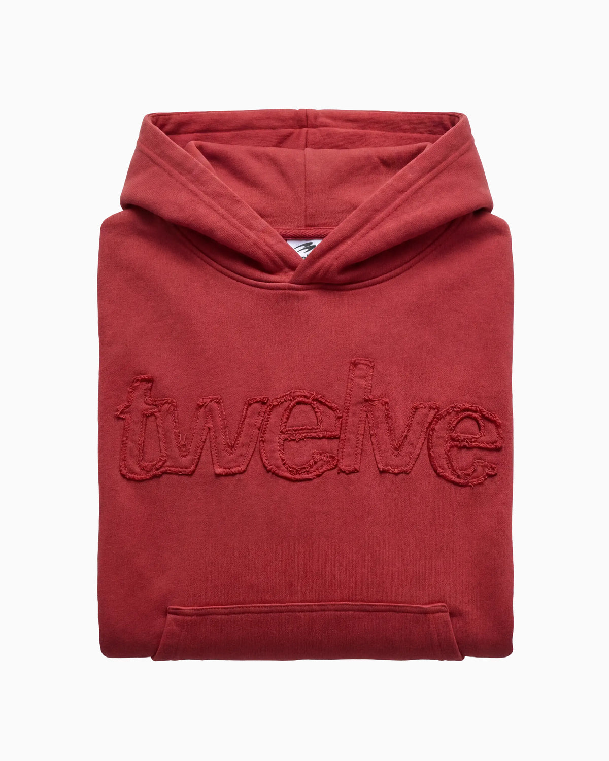 Twelve Distress Hoodie – Wine Red – ürün görseli