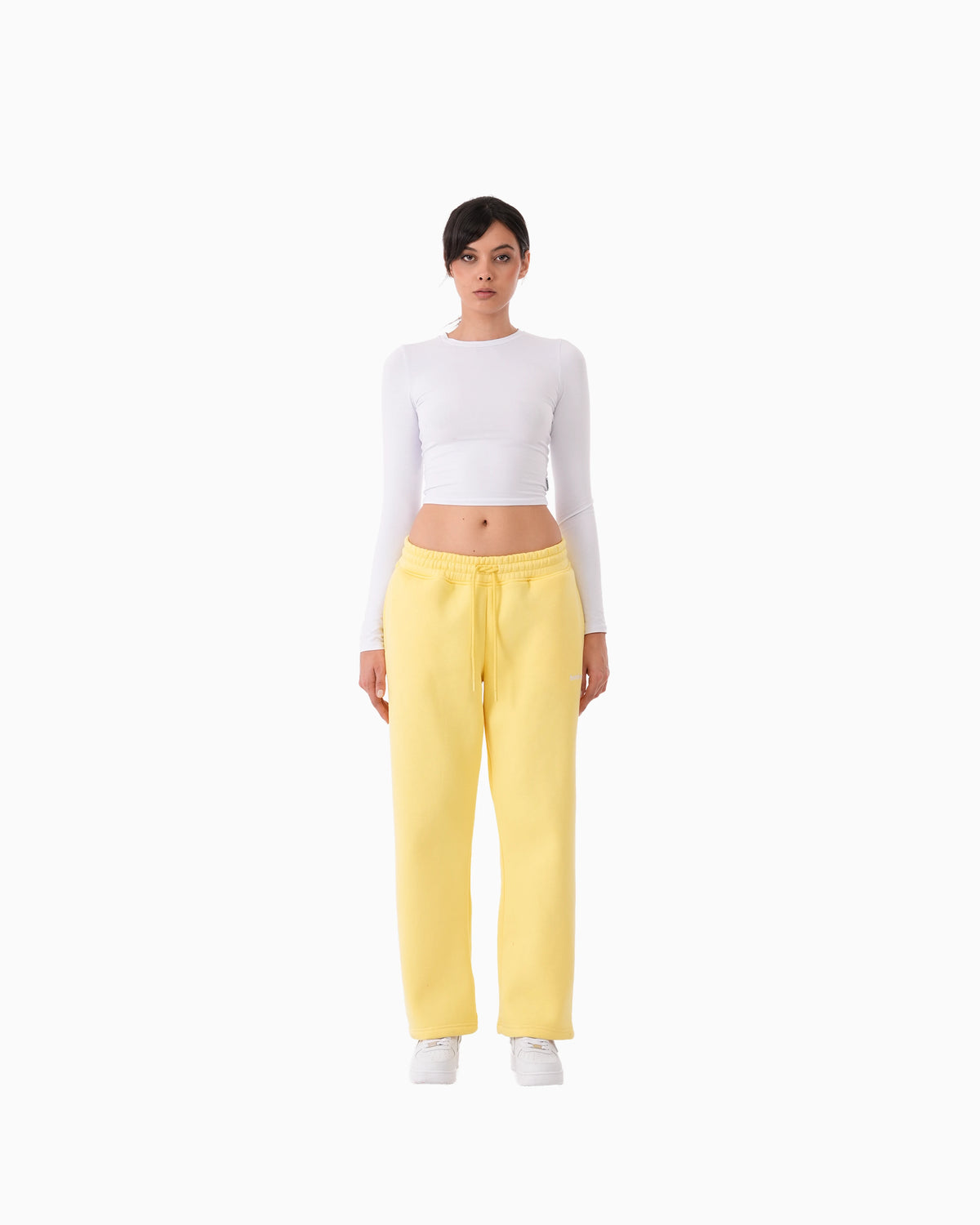 Twelve Sweatpant – Buttercream – on model