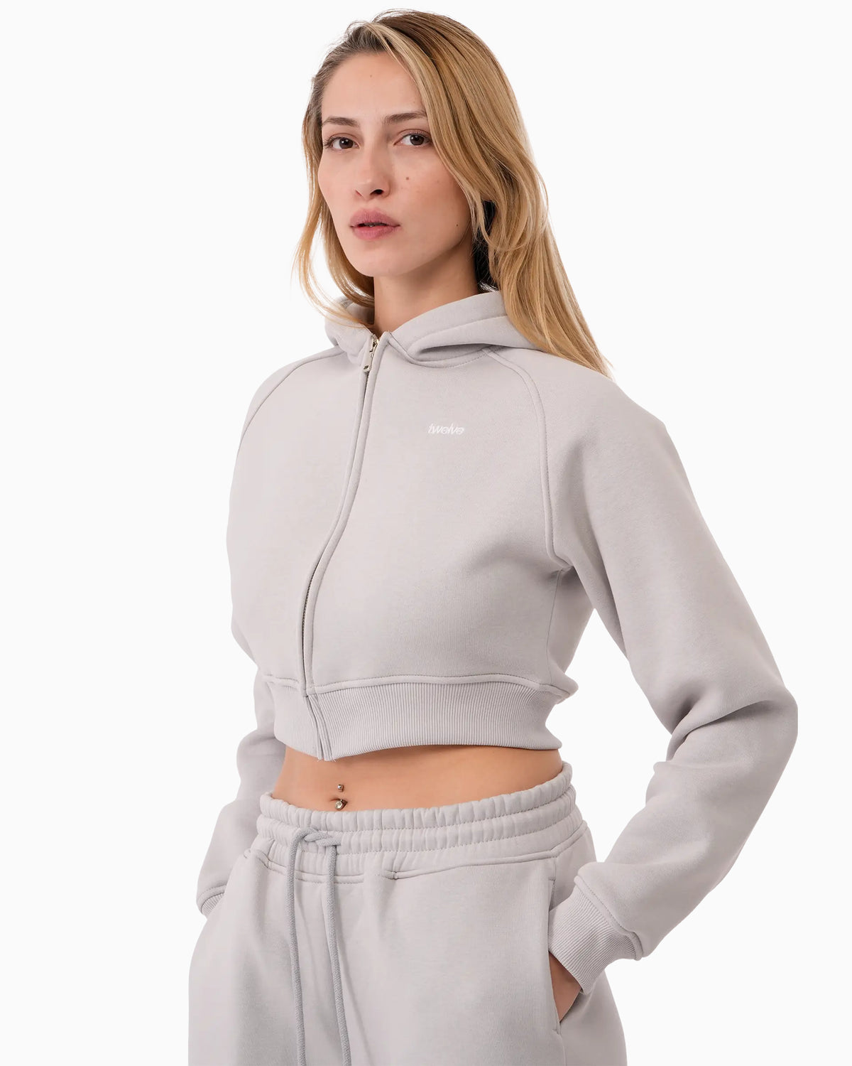 Cropped Zip Hoodie