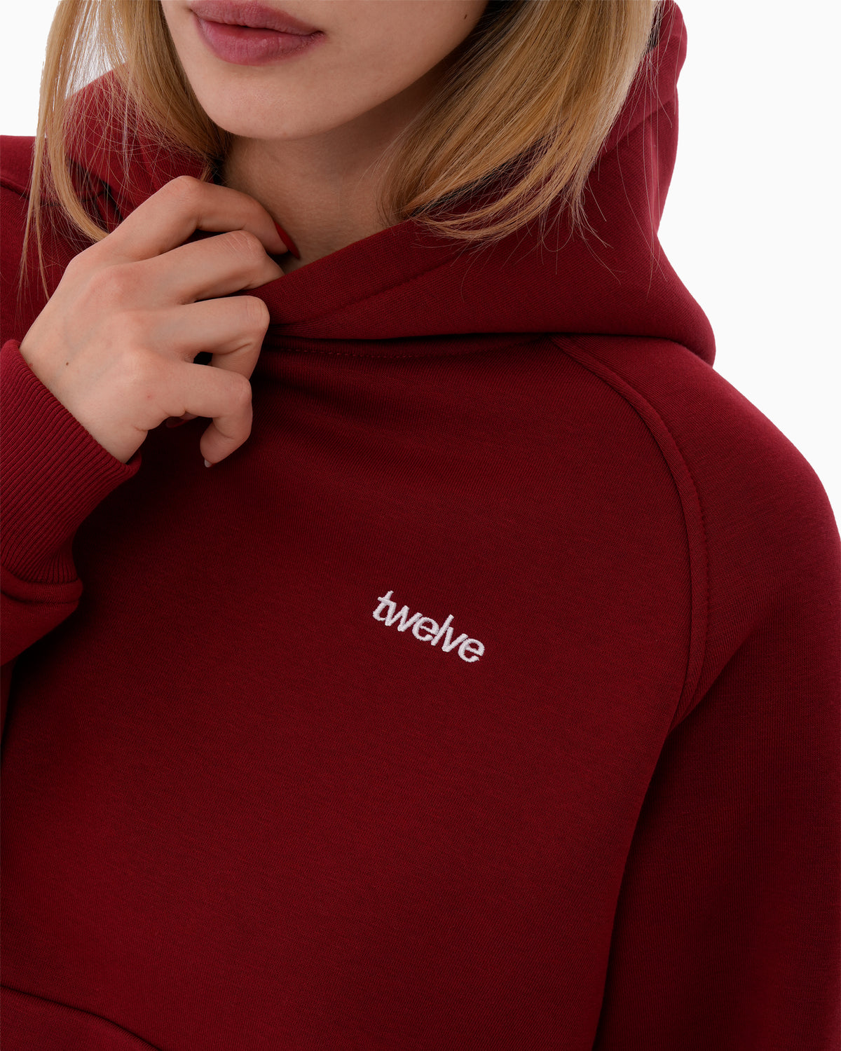 Twelve Hoodie – Wine Red – product shot