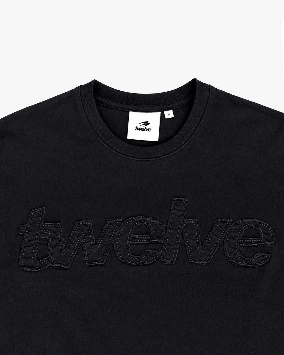 Twelve Distress Tee – Washed Black – ürün görseli