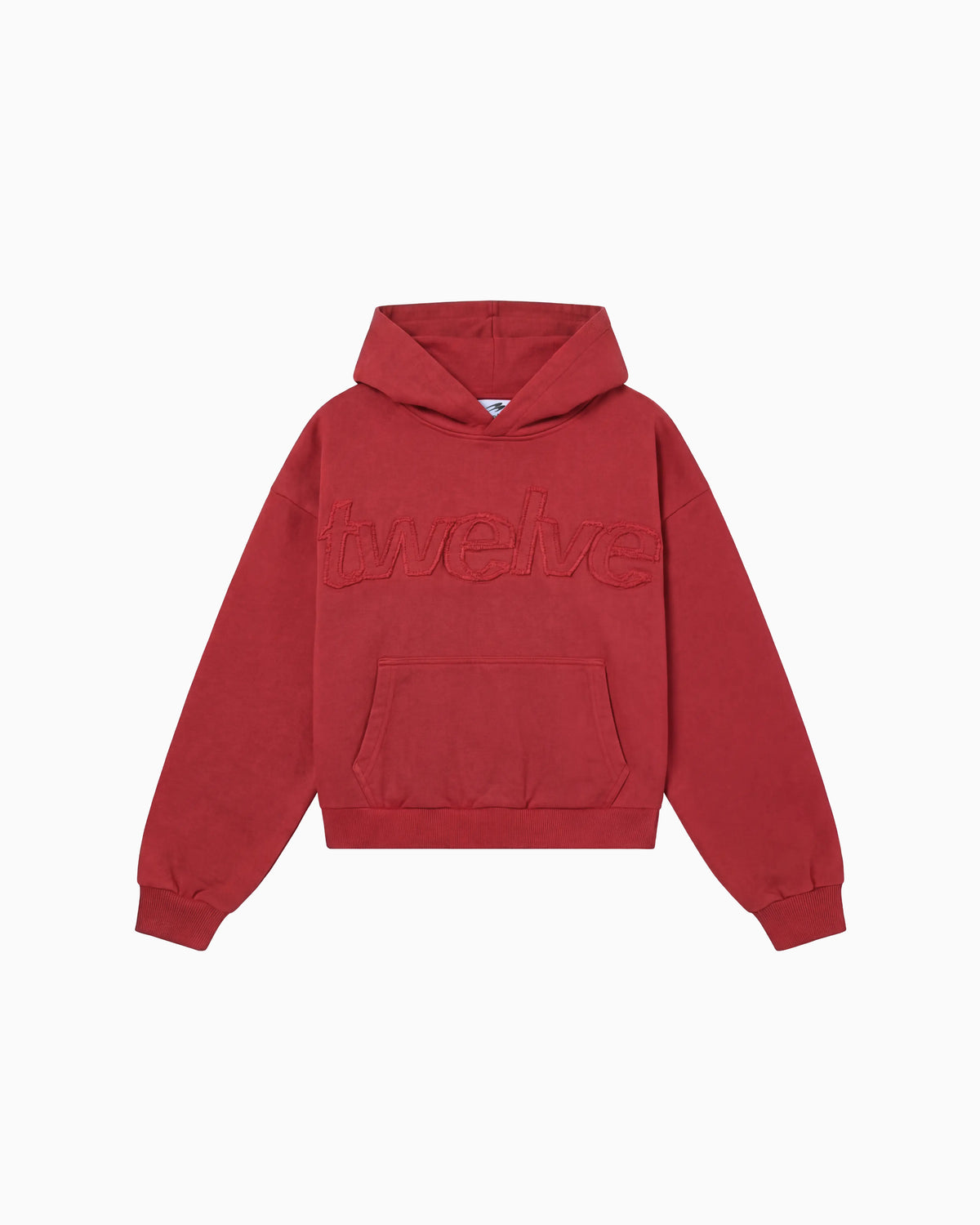 Distress Hoodie Wine Red