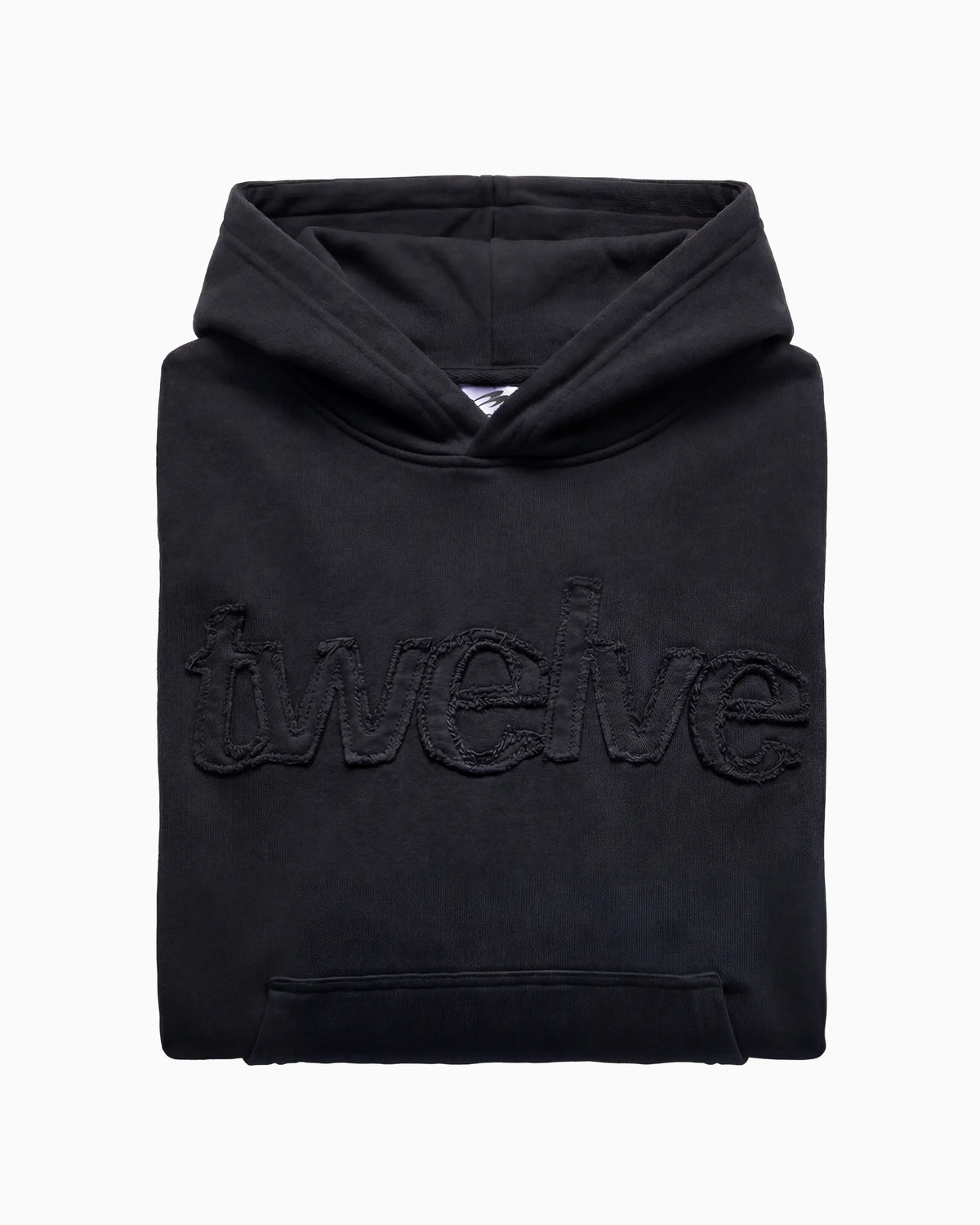 Twelve Distress Hoodie – Black – ürün görseli